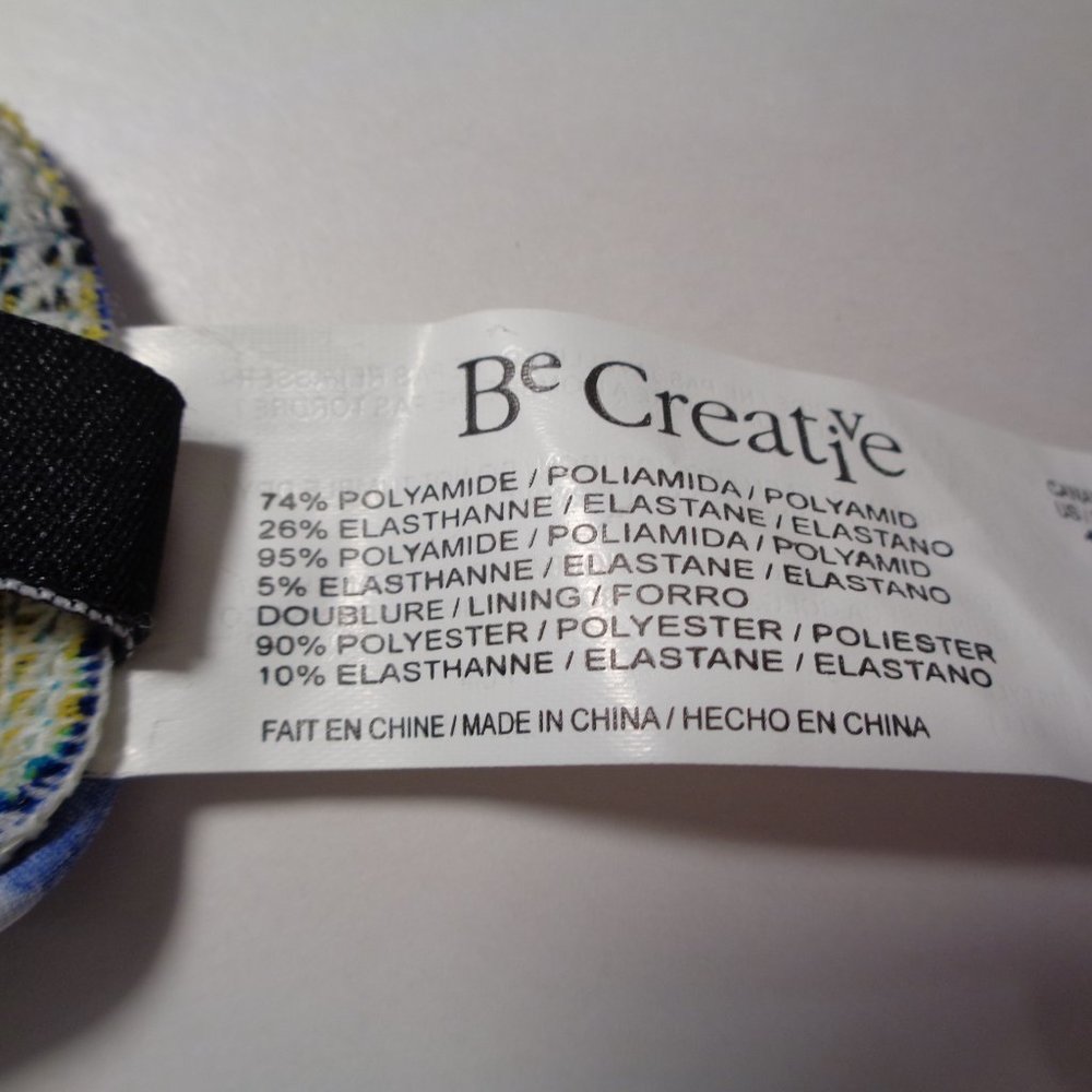 Be Creative Size 12 BANDED HIPSTER Blue New Bikini - Picture 11 of 14